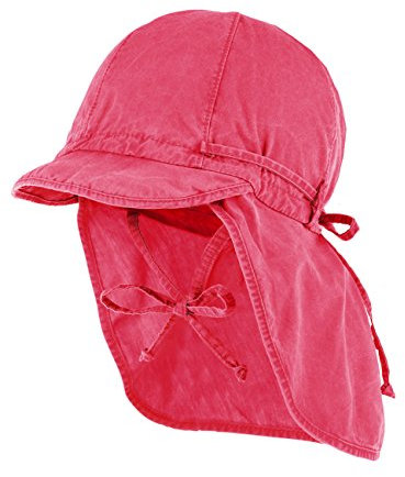 maximo Baby-Mädchen, Schild, Nackenschutz, Bindeband Mütze, Rosa (Rosa Malve 41), 51