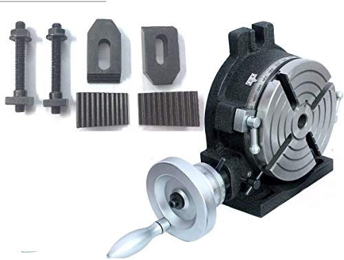 150 mm Präzisions-Drehtisch HV6-4 Schlitze, mit M8-Klemmsatz zum Fräsen