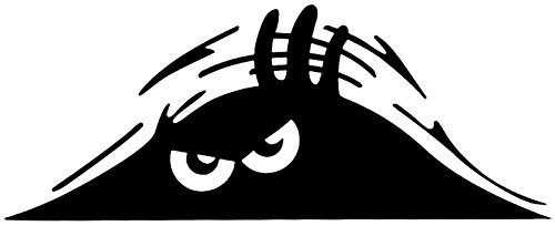 PRESKIN – witziger Monster Aufkleber mit Augen, Selbstklebender Sticker Decal für Auto, KFZ, Motorrad, Roller, Notebook, Haustür, Kühlschrank Wand …