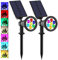 LED Solar Spotlights,T-SUNUS 7 LED Color-Changing Garden Solar Lights,Security Lighting, Path Lights,Landscape Light for Patio,Lawn,Tree,Yard, Garden (2Pack)