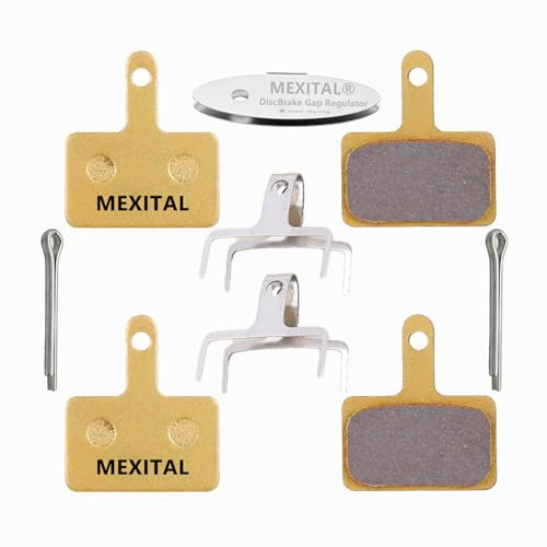 MEXITAL 2 Pairs Sintered Disc Brake Pads fit for Shimano M315 M355 M365 M375 M395 M396 M415 M416 M445 M446 M447 M465 M475 M485 M486 M495 M505 M510 M515 M525 M535 M575 Tektro Orion Auriga Pro Comp