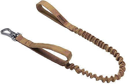 EXCELLENT ELITE SPANKER Military Bungee Hundeleine Elastische Leinen mit 2 gepolsterten Haltegriffen für mittlere und kleine Hunde (COB)