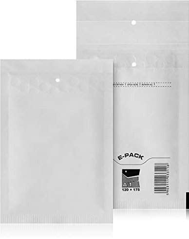 A1 25 St. Luftpolstertaschen Versandtaschen E-PACK A/1 Weiß 120×175 Luftpolsterumschlag