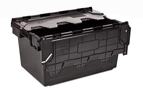 5x New 80 Litre Large Plastic Lidded Crate Office Storage LC3