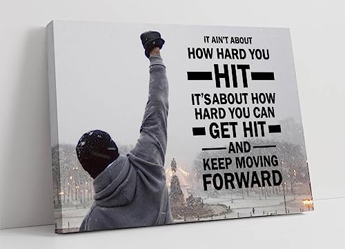CanvasArtShop Kunstdruck auf Leinwand, Motiv Rocky Steps, 91 x 60 cm