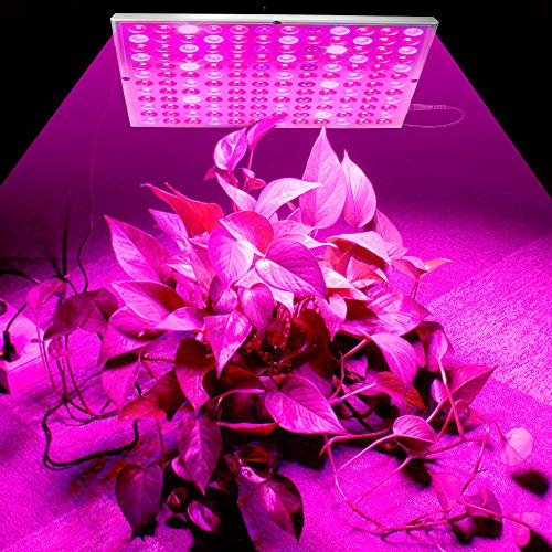 ele ELEOPTION Lámpara LED de 45 W para plantas de interior, lámpara de crecimiento, 144 LED, UV, infrarrojos, rojo, azul, espectro completo, panel para hidroponía, invernadero, plántulas, verduras y