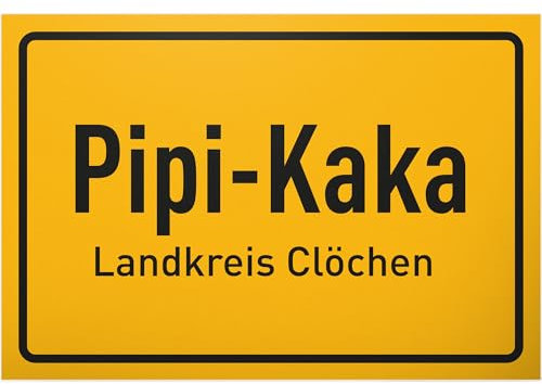 DankeDir! Pipi Kaka - Schild 30 x 20 cm - Toilettenschild WC Schild zum Aufhängen - Deko Gästetoilette Türschild witzig Gäste WC Wand