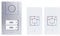 M-e modern-Electronics Vistus AD ALU 4020 S Vistus Türsprechanlage Kabelgebunden Komplett-Set 2 Fam
