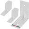 KOTARBAU® 25 Stk. Winkelverbinder mit Rippe Sicke 150x150x80 mm Lochwinkel Bauwinkel Holzverbinder Balkenwinkel Winkel Holzverbinder Metall Winkelverbinder Verzinkt Silber
