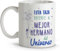 LolaPix Taza Hermano. Taza Mejor Hermano. Tazas Desayuno Originales. Taza Cerámica 330 ml. Regalos con Frases. Tazas personalizadas.