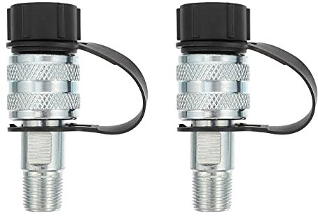 iplusmile Durevole 2 Pz Connettore Rapido Montaggio Idraulico Rapido Attacco Rapido Tubo Attacco a Sgancio Rapido Raccordi Idraulici Per Trattori Acciaio Idraulico Tubi