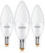 EXTRASTAR E14 LED Candle Light Bulbs, 6W SES Warm White 3000K Energy Saving Bulb, 42W Equivalent, Small Edison Screw C37 Light Bulb, 510LM, Non-Dimmable, Pack of 3