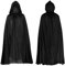 YXHZVON Halloween Capo nero con cappuccio Mantello medievale Strega Cosplay Robe per Masquerade Halloween Costume Bambini (90 cm)