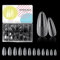 500 Pièces Faux Ongles Capsules, 10 Tailes Amande Pose Américaine Ongles Capsules pour Nail Art DIY Salons de Manucure