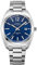 Rotary Herren Quartz Armbanduhr, 38.50mm GehäusegröÃŸe mit blau analog Zifferblatt und Silber Metallarmband Armband GB05480/05