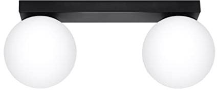 Sollux Deckenlampe Led – Deckenleuchte Wohnzimmer – Led-lampen Deckenlampen – Lampen Wohnzimmer – Glühbirne Nicht im Lieferumfang Enthalten – Wohnzimmer Deckenleuchte YOLI 2 Schwarz - G9-Fassung