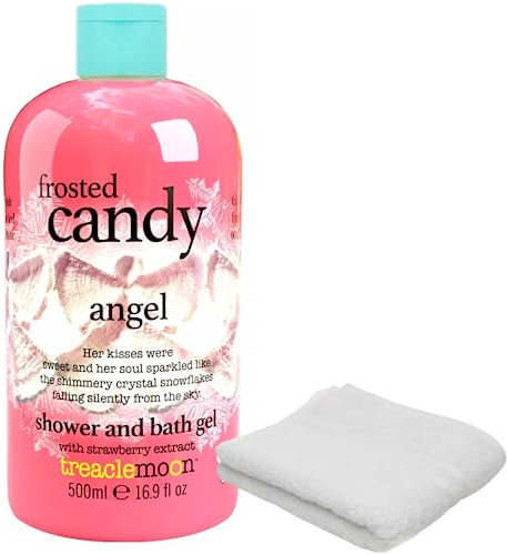 Treacle Moon Shower & Bath Gel (500ml) with Bath Washcloth (Frosted Candy)