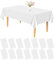 PLULON 15 Stück weiße Tischdecke aus Kunststoff, 137 x 274 cm, rechteckige Tischdecke für Abschluss Geburtstag, Babyparty, Hochzeit, Party, Zuhause, Küche, Esstischdekorationen