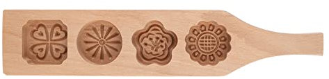 Wooden Cookie Mould, Moon Cake, Making Mung Bean Mamool Molds Moon Ice Skin Baking Tools 2# Cake Press Wood Pastry (#2)