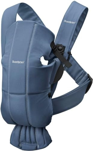 BabyBjörn Babytrage Mini, Gewebt, Indigoblau