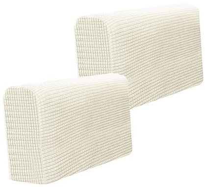 OUNONA 2St Sofabezug Polyester Beläge armlehnenbezug Lederlounge Archair Sofabezüge möbelschoner Creme Couch Sofa-Armlehnentuch Handtuch Kreis Stuhl Büro Sessel