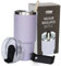 Thermal Coffee Cup Travel Mug, 20oz, Insulated Tumbler with Lid and Straw, Stainless Steel Travel Cup, Reusable Travel Cup with Splash Proof Lid (Purple)