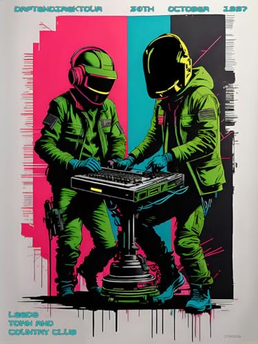 onthewall Daft Punk Daftendirektour 30 x 40 cm Kunstdruck Poster von Andre Ibanez