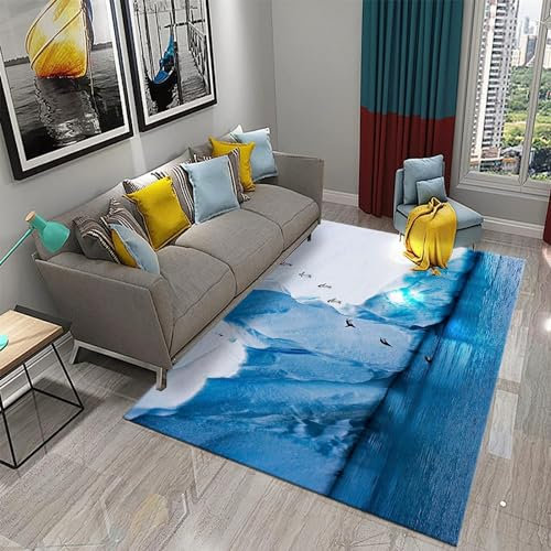 Kinderteppich Gletschertier Pinguin - Kurzflor Teppich Kinderzimmer Spielteppich Antiallergen Und Extra Weich - Babyzimmer Teppiche Für Junge Und Mädchen Babyteppich 200 X 300 cm / 78.74 X 118-9U6X4