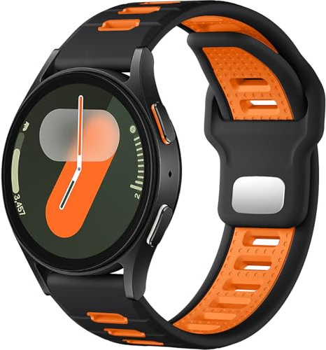 CeMiKa Kompatibel Mit Samsung Galaxy Watch 7 6 5 4 FE Armband 44mm 40mm, 20mm Robustes Silikon Sport Armband für Galaxy 6/4 Classic 47mm 43mm 46mm 42mm, 5 Pro/Active 2 - Herren Damen