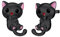 Flpruy Schwarze Katze Ohrringe Ohrstecker 925 Sterling Silber Niedlicher Schwarzer Katzenschmuck Geschenke für Katzenliebhaber Geburtstagsgeschenke für Frauen Gril Katzenliebhaber
