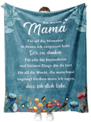 PEGRAUFC Mama Geschenk Geburtstag,Mama Kuscheldecke Flauschig,Geburtstagsgeschenk für Mama,Geschenke für Mama von Tochter,Kuscheldecke Flauschig Geschenke für Mama 150X130CM