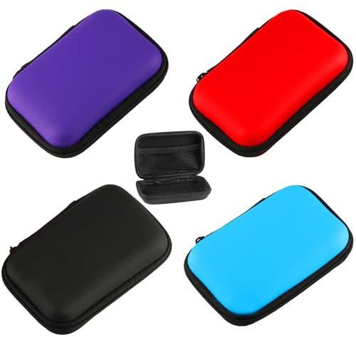 QiXinGYL 4 Stück Spielkarten Box für Spielkarten Etui, Kabeltasche Kabel Organizer Tasche für UNO Kartenbox Spielkarten Aufbewahrung, Spielkarten Tasche für Kartenspiel Koffer Datenkabel Etui