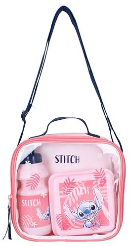 Vadobag Juego de 2 bolsas de almuerzo Stitch Squeeze The Day 12,3 x 12,3 x 7 cm