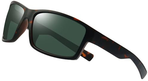 Joopin Sportbrille Herren Sonnenbrille Vintage Radsportbrille und Polarisierte Fahrerbrille Schnelle Brillen Sportsonnenbrille Laufen UV400 (G15 Grün)