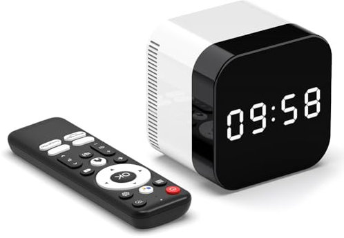 2025 NEW A-ndroid 14.0 TV Box with Alarm Clock, Octa-core ARM Cortex™-A55 WIFI 6 8K TV S-tick with 2.4G Voice Remote Control, A-ndroid Set-Top Box for WIFI +Bluetooth 5.0 (2GB 16GB UK)