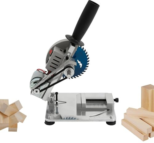 Mini Tischkreissäge 96W Schnittbreite 4CM Schnitttiefe 2.9CM 0-45° Verstellbarer Winkel Tragbare Tischkreissägen mit 2 Sägeblätter Gehrungssäge für Holzplatten Acrylplatten etc