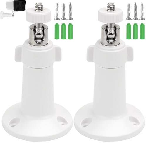 Kamera Halterung für Ring Stick Up Cam, Masthalterung Pole Montagehalterung Wandhalterung, Zubehör für Ring Außen-Innenkamera, 1 Stück, Weiß (B)