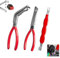 3Pcs Electrical Disconnect Pliers Set, Automotive Electrical Connector Pliers and Electricals Connector Separator Tool for Fuel Line Hose and Push-Tab Plugs