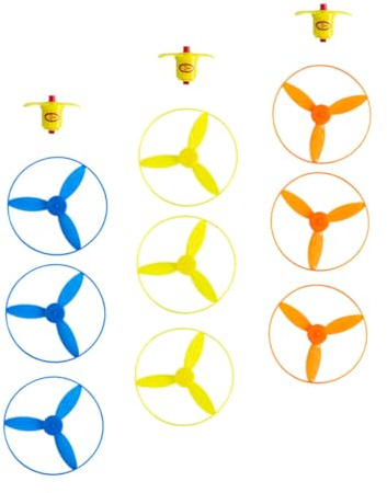 MOBUTOFU 8 Sets Flying Disc Ejecting Launchers, 24 Flying Plates for Outdoor Sports and Throwing Play Random Color