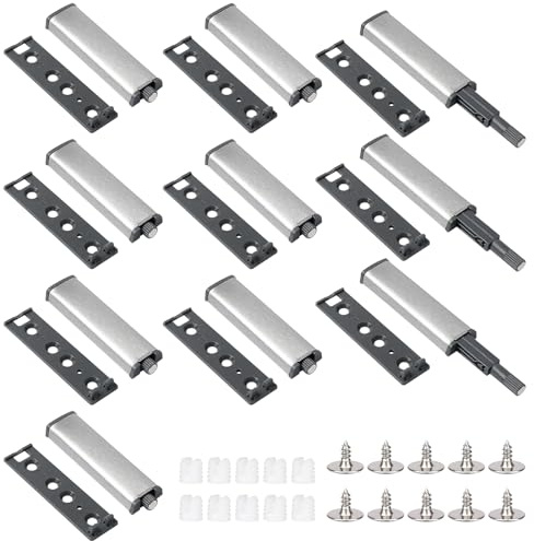 10 Pcs Cierre Magnético Push to Open, Imanes Puertas Armario para Cajones