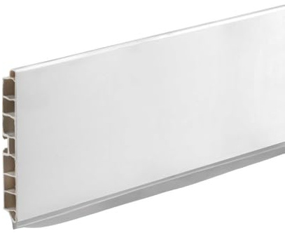 bricoleva.it 2 Zoccoli per Cucina H15 da 2 Metri in PVC Bianco Opaco – 2 Barre da 2 Metri, Battiscopa Sottobase per Mobili Cucina (Color Bianco Opaco)