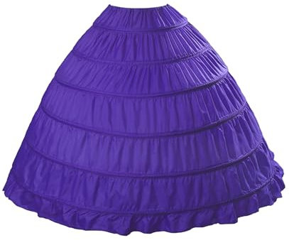 BEAUTELICATE Sottogonna Petticoat Donna Gonna Lunga 6 Cerchio Crinolina Rockabilly Vintage Sottoveste per Vestito Abito da Sposa Anni 50, Porpora