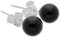 Edelstein Ohrstecker in 925er Silber | Kugel/Perle 6 mm Durchmesser | Ohrringe mit Verschluss (Onyx)