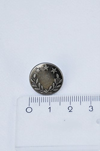 Telliswelt 10 Jeansknöpfe nähfrei altsilber, 17 mm, Ersatzknopf