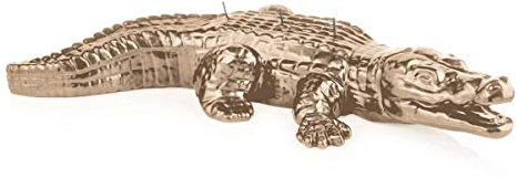 Wachskörper Wachsobjekt Kerze, Krokodil, Rosegold, 95 x 730 mm, Wachskulptur, Wohnaccessoires, Tierkerze