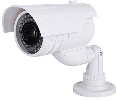 Sonew Dummy Kamera, MR 2000 gefälschte Kamera Attrappe Kamera, wasserdichte Sicherheitskamera für den Innen und Außenbereich mit simulierten roten LED Blinklichtern