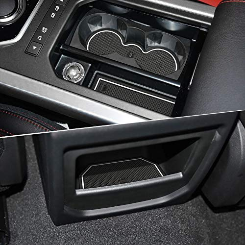 LITTOU KOLOME For Evoque 12-18 Non Slip Car Mat Interior Door,Cup,Arm Box,Storage Anti Dust Mat (Pack of 8) (White)
