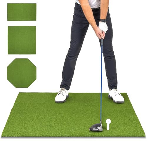 GoSports Golf-Schlagmatte Kunstrasenmatte für Indoor/Outdoor-Übungen, inkl. 3 Gummi-Tees – Standard, Pro oder Elite
