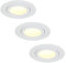 HCFEI 3er Set LED Einbaustrahler rund flach 5W dimmbar Neutralweiß 4000K 230V IP44 – geeignet für Bad, Küche, Sauna, Außenbereich – Ø60-70mm Bohrloch(Weiß - Neutralweiß)