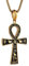 HZMAN Edelstahl großen Ankh Kreuz Anhänger Halskette altägyptischen Hieroglyphen Symbol 22 + 2 Zoll Kette (Gold Large)